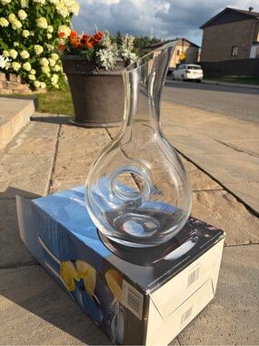 European Glass Pierced Wine Carafe Decanter – Made in Poland
